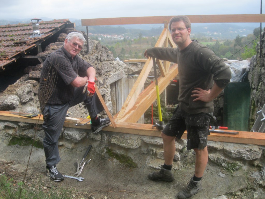 Opbouw dak gastenkamer.